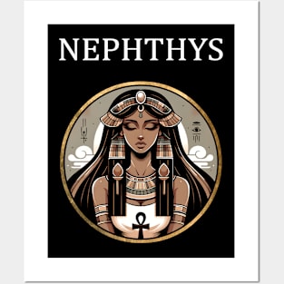 Nephthys Egyptian Goddess of Death, Air and Households Posters and Art